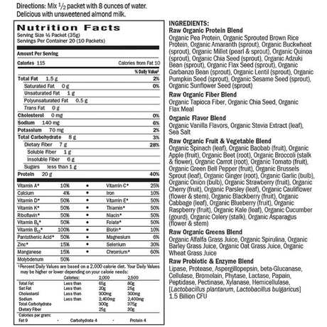 Meal Replacement - Vainilla - 10 Paquetes - Haz Tu Pedido