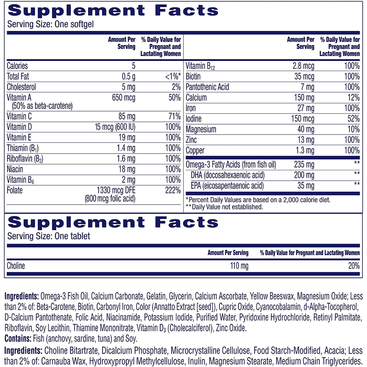 One A Day Prenatal Advanced  Multivitamin - 180 Tabletas - Haz Tu Pedido