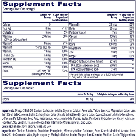 One A Day Prenatal Advanced  Multivitamin - 180 Tabletas - Haz Tu Pedido