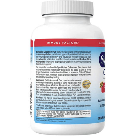 Symbiotics Colostrum  Plus - 240 Cápsulas Veganas - Haz Tu Pedido