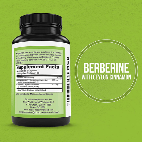 Doctor Recommended Berberina - 120 Cápsulas Vegetales - Haz Tu Pedido