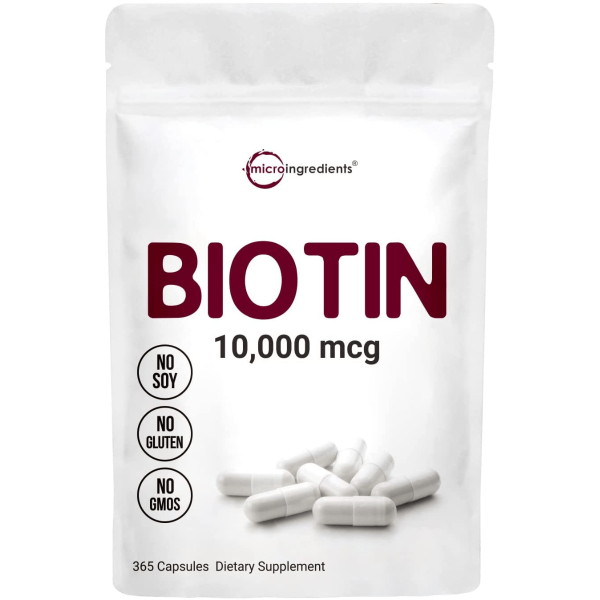 Micro Ingredients Biotin - 365 Capsules - Haz Tu Pedido
