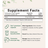 Micro Ingredients Biotin - 365 Capsules - Haz Tu Pedido