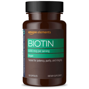 Amazon Elements Vegan Biotin 5000 mcg - 130 Cápsulas - Haz Tu Pedido