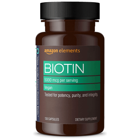 Amazon Elements Vegan Biotin 5000 mcg - 130 Cápsulas - Haz Tu Pedido