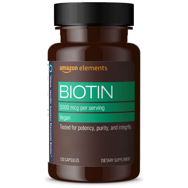 Amazon Elements Vegan Biotin 5000 mcg - 130 Cápsulas - Haz Tu Pedido