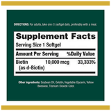 Nature’s Bounty Biotin - 120 Cápsulas Blandas - Haz Tu Pedido