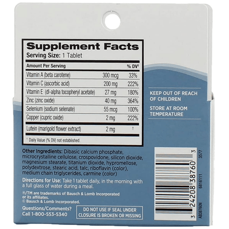 Bausch & Lomb OCUVITE with Lutein - 60 Tabletas - Haz Tu Pedido