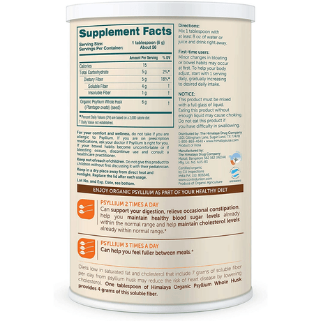 Himalaya Psyllium Whole Husk - 340 g - Haz Tu Pedido