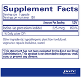 Pure Encapsulations Iodine - 120 Cápsulas - Haz Tu Pedido
