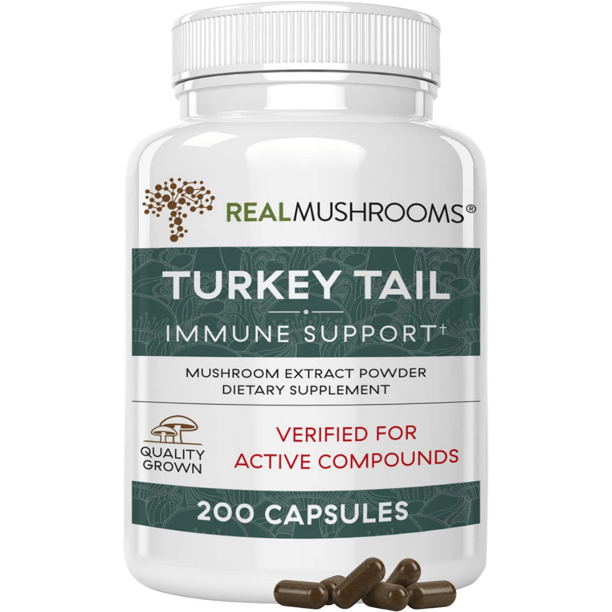 Real Mushrooms Turkey Tail 1000 mg - Haz Tu Pedido
