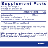 Pure Encapsulations Ashwagandha - Haz Tu Pedido