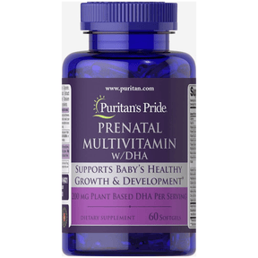 Puritans Pride Multivitamínico Prenatal Con DHA - 60 Cápsulas Blandas - Haz Tu Pedido