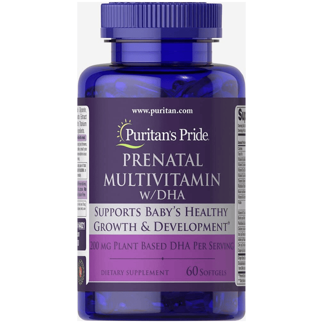 Puritans Pride Multivitamínico Prenatal Con DHA - 60 Cápsulas Blandas - Haz Tu Pedido