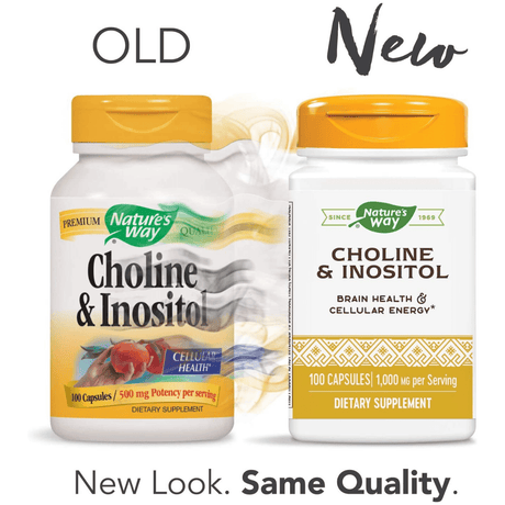 Natures Way Choline and Inositol - 100 Cápsulas - Haz Tu Pedido