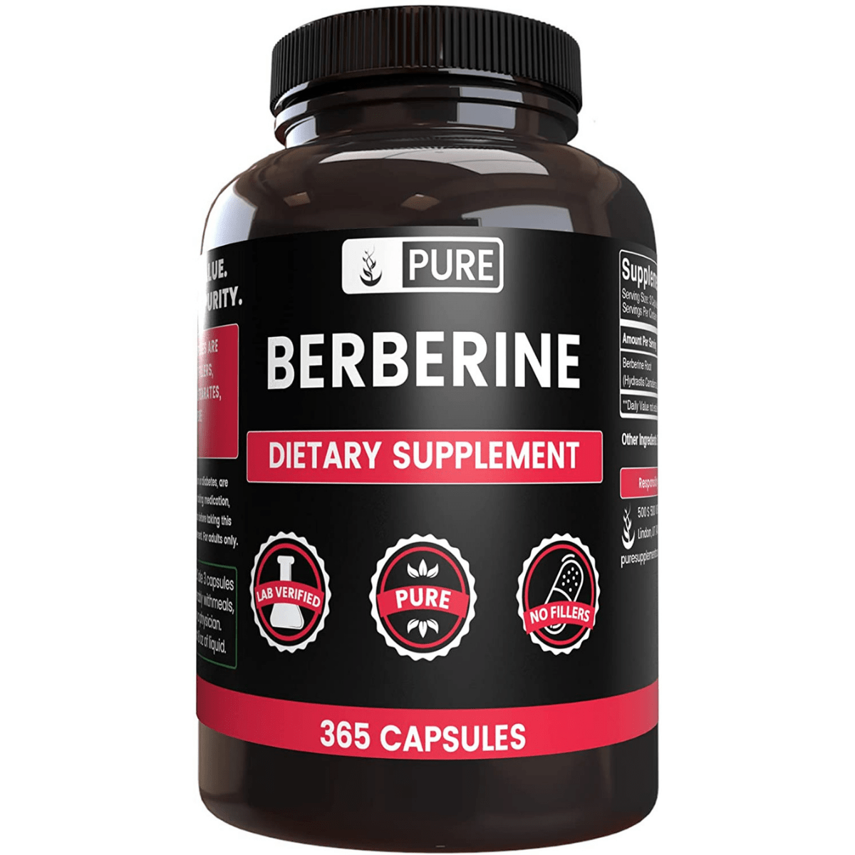 Pure Organic Ingredients Berberina - 365 Cápsulas - Haz Tu Pedido