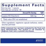 Pure Encapsulations L-Lisina 500 Mg - 90 Cápsulas - Haz Tu Pedido