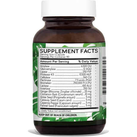 Natural Nutra Complejo Enzimas Digestivas A Base De Plantas - 90 Cápsulas Veganas - Haz Tu Pedido