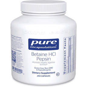 Pure Encapsulations Betaine HCl Pepsin - 250 Cápsulas - Haz Tu Pedido