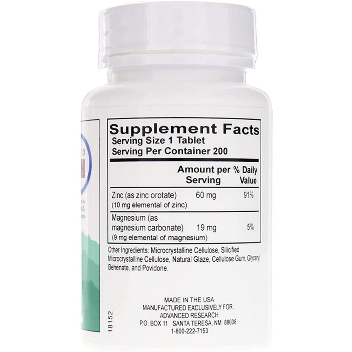 Advanced Research Orotato De Zinc & Magnesium - 200 Tabletas - Haz Tu Pedido