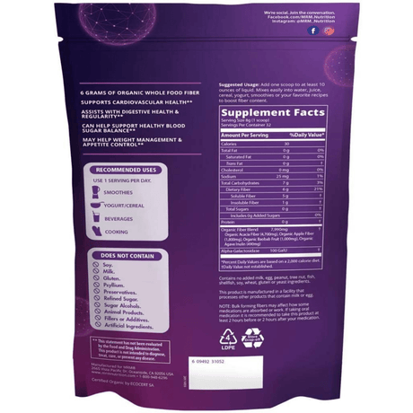 MRM Fibra Orgánica Con Enzimas & Prebióticos - 256 g - Haz Tu Pedido