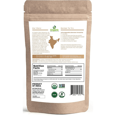 OrganicSpiceResource Polvo de Raíz De Ashwagandha - Haz Tu Pedido