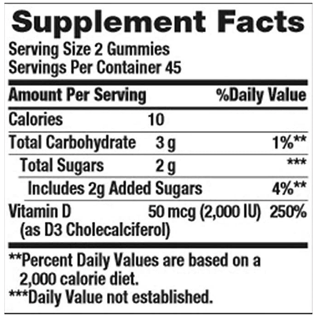 Nature’s Bounty Vitamina D3 - 90 Gomitas - Haz Tu Pedido