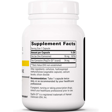 Integrative Therapeutics Zinc-Carnosina - 60 Cápsulas Veganas - Haz Tu Pedido