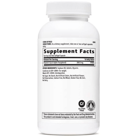 GNC Vitamina E 400 IU - 180 Cápsulas Blandas - Haz Tu Pedido