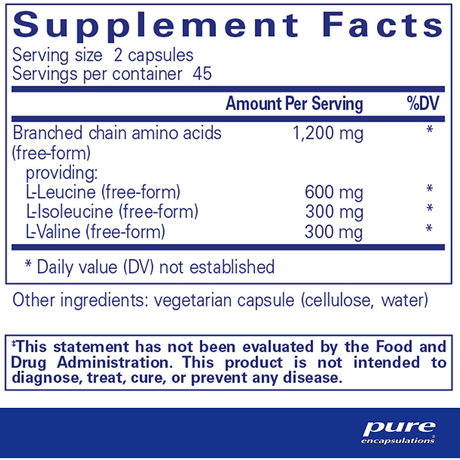 Pure Encapsulations BCAA - Haz Tu Pedido