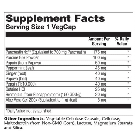 Solaray Mezcla De Enzimas Digestivas - 180 Cápsulas Veganas - Haz Tu Pedido