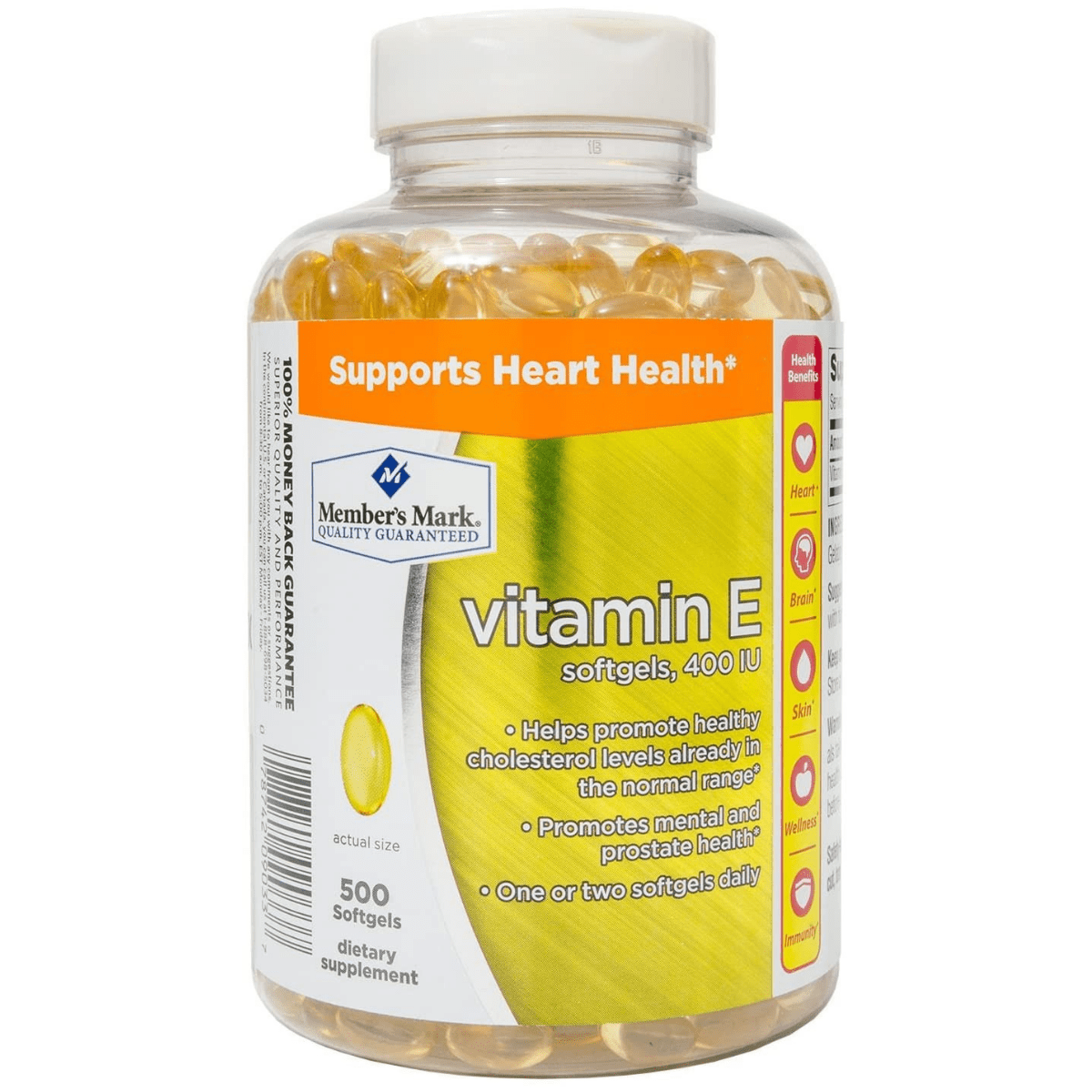 Members Mark Vitamina E 400IU - 500 Cápsulas Blandas - Haz Tu Pedido