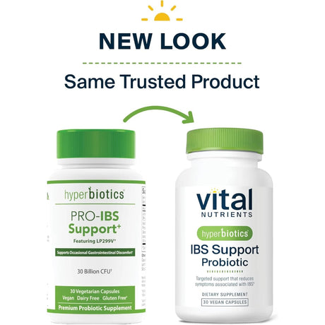 Hyperbiotics Probiótico PRO para Alivio del Síndrome de Intestino Irritable 30 Mil Millones CFU - 30 Cápsulas Vegetarianas