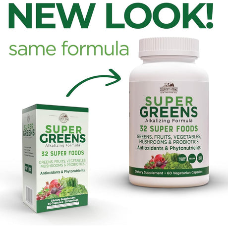 Country Farms Super Greens - 60 Cápsulas