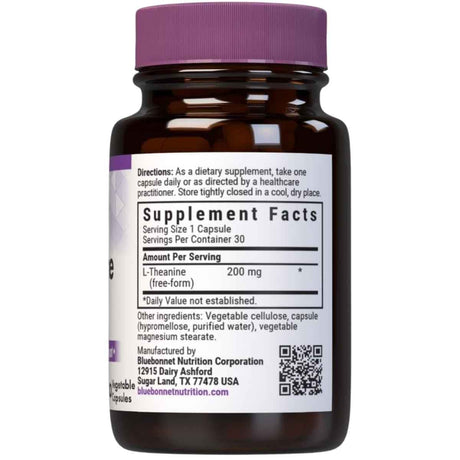 Bluebonnet - L-Teanina (200 mg - Cápsulas Vegetales)