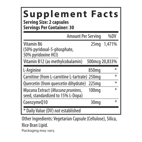 Fairhaven Health - MotilityBoost (850 mg L-Arginina - 60 Cápsulas)