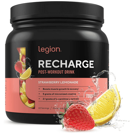Legion Recharge Post Workout - Limonada de fresa - 484 g - Haz Tu Pedido