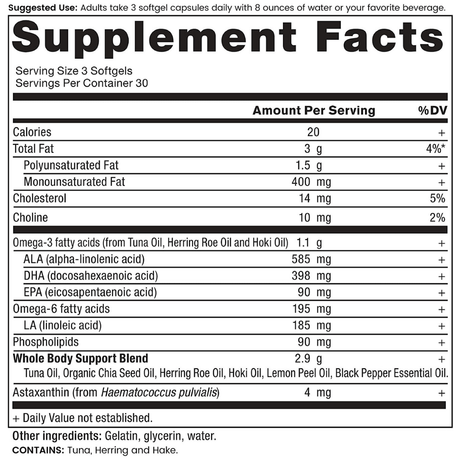 Ancient Nutrition Whole Body Omegas - 90 Cápsulas Blandas - Haz Tu Pedido