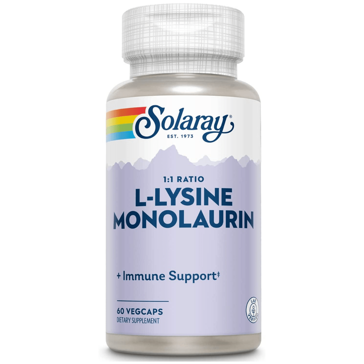 Solaray Ratio L-lysine Monolaurin - 60 Cápsulas Veganas - Haz Tu Pedido
