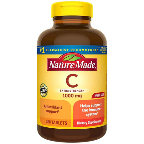 Frasco de suplemento Nature Made Vitamina C 300 tabletas