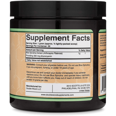 Double Wood Blue Spirulina - 30 g - Haz Tu Pedido