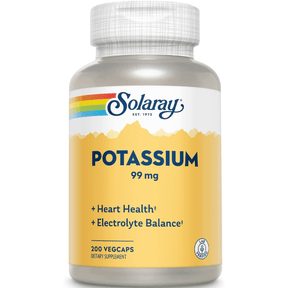 Solaray Potassium 99 mg - 200 Cápsulas Veganas - Haz Tu Pedido