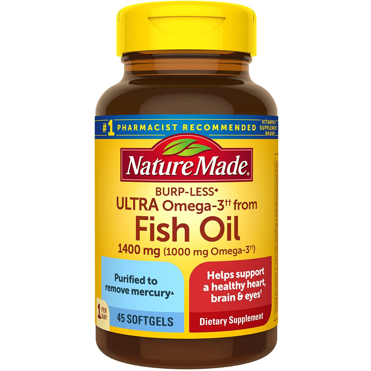 Nature Made Burp-Less Ultra Omega-3 Fish Oil 1400 mg - Haz Tu Pedido