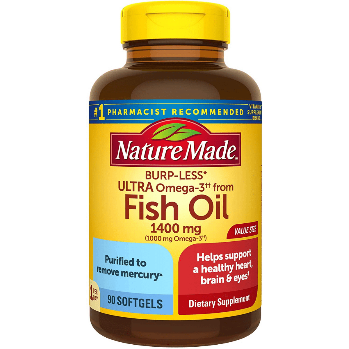 Nature Made Burp-Less Ultra Omega-3 Fish Oil 1400 mg - Haz Tu Pedido