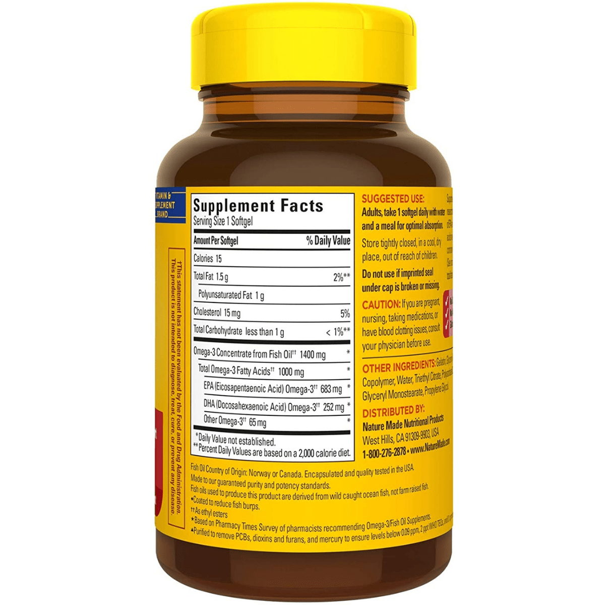 Nature Made Burp-Less Ultra Omega-3 Fish Oil 1400 mg - Haz Tu Pedido