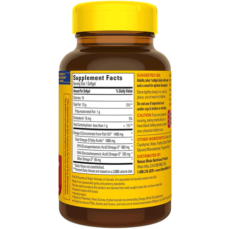 Nature Made Burp-Less Ultra Omega-3 Fish Oil 1400 mg - Haz Tu Pedido