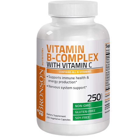 Bronson Vitamin B Complex With Vitamin C - 250 Cápsulas Vegetarianas - Haz Tu Pedido