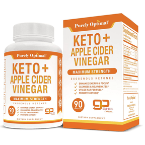 Purely Optimal Keto + Apple Cider Vinegar - 90 Cápsulas - Haz Tu Pedido