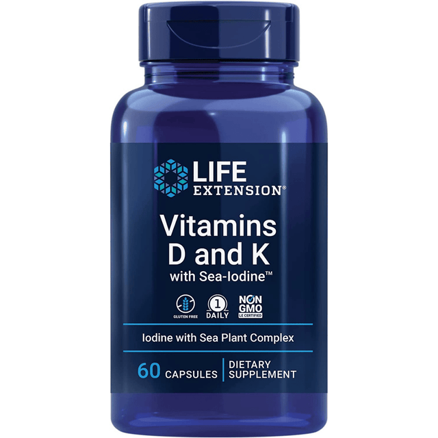 Life Extension Vitamins D And K With Sea-Iodine - Haz Tu Pedido