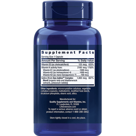 Life Extension Vitamins D And K With Sea-Iodine - Haz Tu Pedido